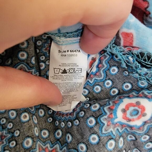 WonderWink Women's Floral V-neck Scrubs Top Small - Picture 3 of 4